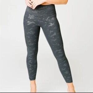 Zyia Active Gray Battleship Camo Luxe Hi Rise Leggings